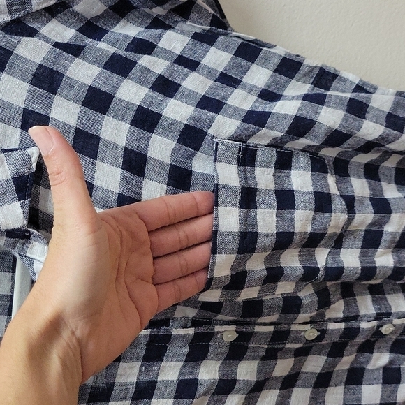 Old Navy Size Small Short Sleeve Button-Down Shirt tie front - Picture 5 of 8